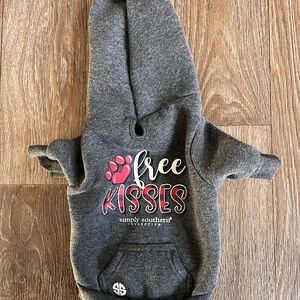 Simply Southern Charcoal Dog Pet Hoodie - Size small